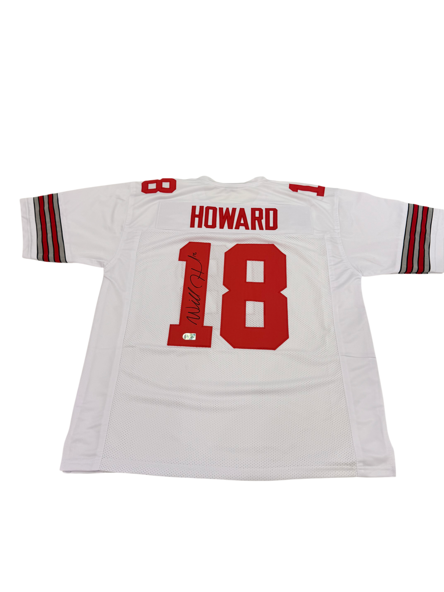 Ohio State Buckeyes Will Howard Hand Signed Autographed Custom White Jersey Swau COA