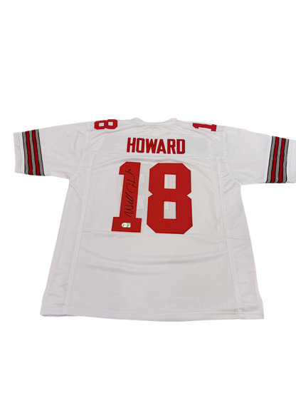 Ohio State Buckeyes Will Howard Hand Signed Autographed Custom White Jersey Swau COA