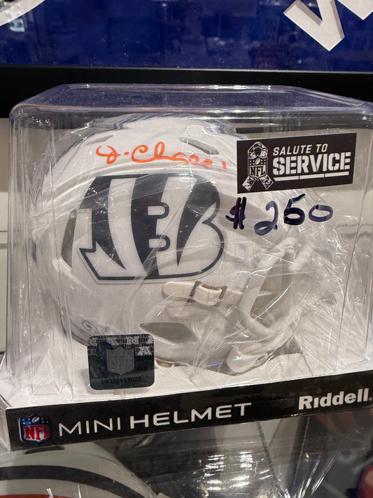 Cincinnati Bengals Jamar Chase Signed Autographed Mini Helmet BAS COA
