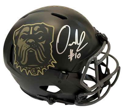 Quinshon Judkins Signed Autographed Cleveland Browns Authentic Speed Salute To Service Helmet Beckett COA