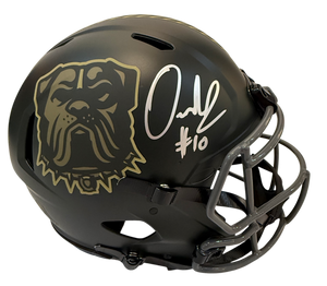 Quinshon Judkins Signed Autographed Cleveland Browns Authentic Speed Salute To Service Helmet Beckett COA