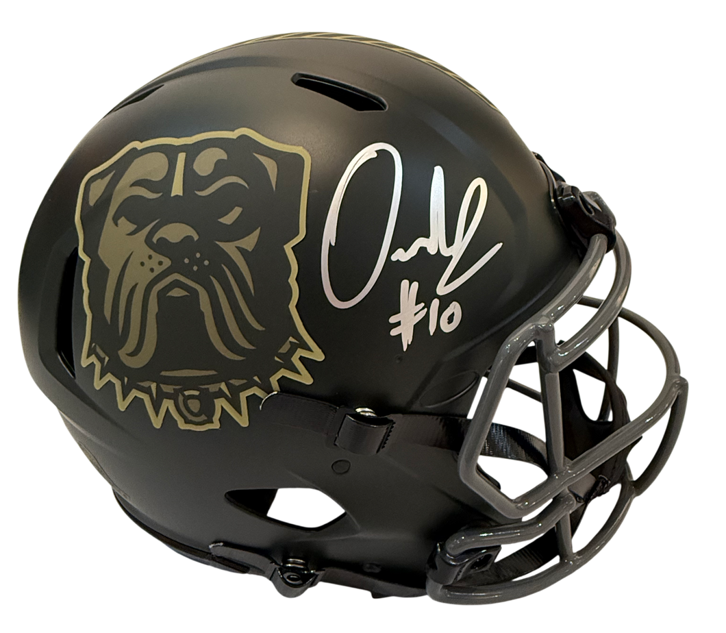 Quinshon Judkins Signed Autographed Cleveland Browns Authentic Speed Salute To Service Helmet Beckett COA