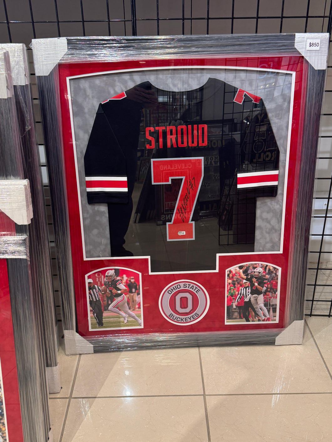 Ohio State Buckeyes CJ Stroud Hand Signed Autographed Jersey Custom Framed BAS COA