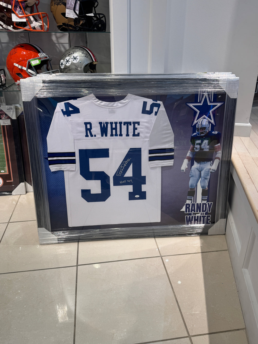 Dallas Cowboys Randy White Hand Signed Autographed Jersey Custom Framed JSA COA