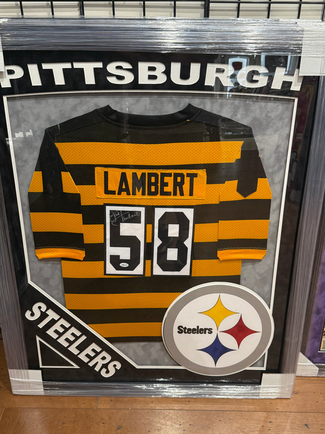 Pittsburgh Steelers Jack Lambert Signed Autographed Custom Jersey Custom Framed COA