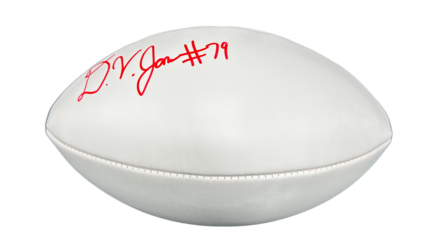 Ohio State Buckeyes Dawand Jones Hand Signed Autographed White Panel Football JSA COA