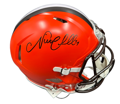 Cleveland Browns Nick Chubb Hand Signed Autographed Full Size Authentic Current Style Speed Helmet Beckett COA