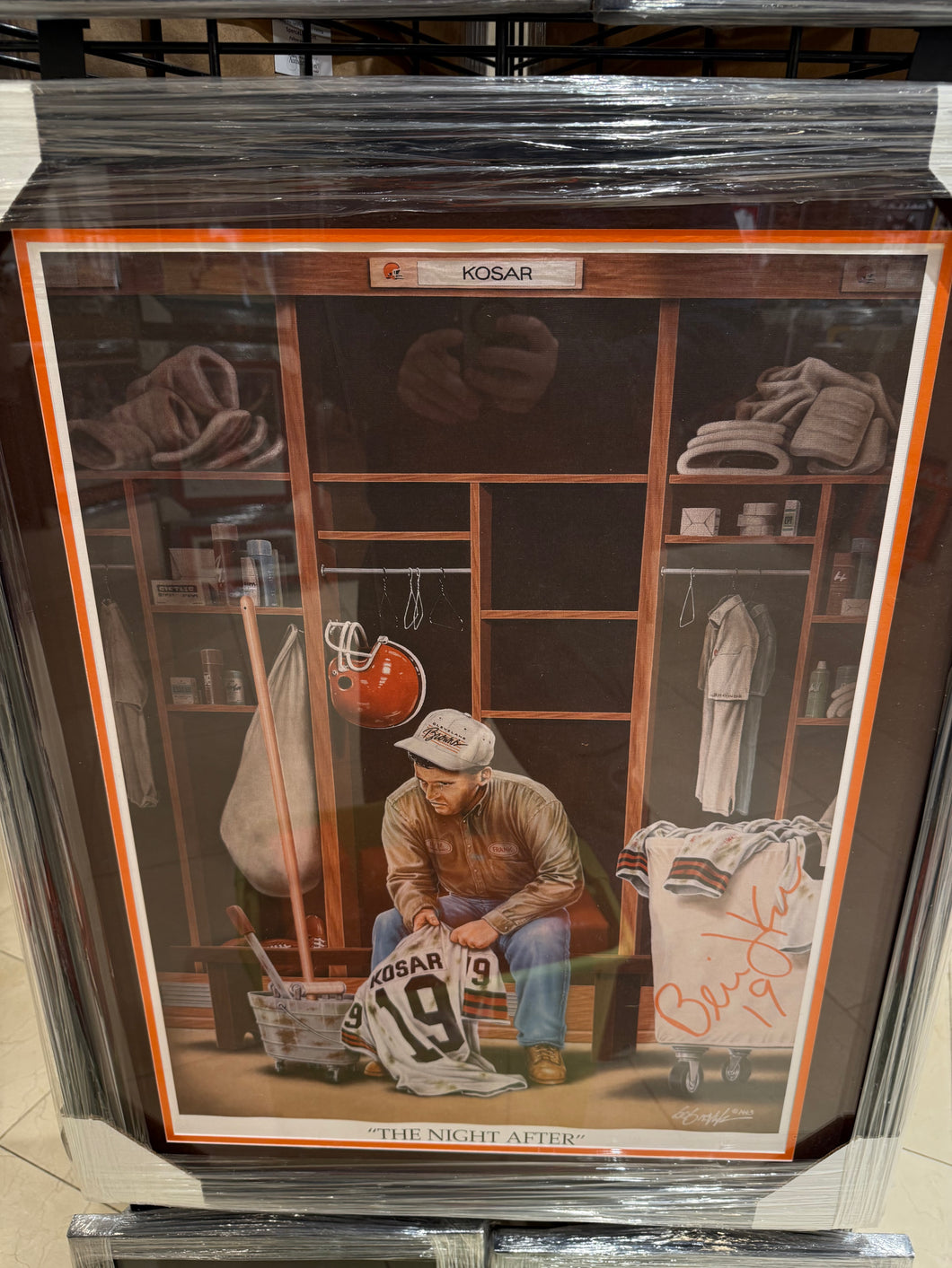 Cleveland Browns Bernie Kosar Signed Autographed 16x20 Photo Custom Framed JSA COA