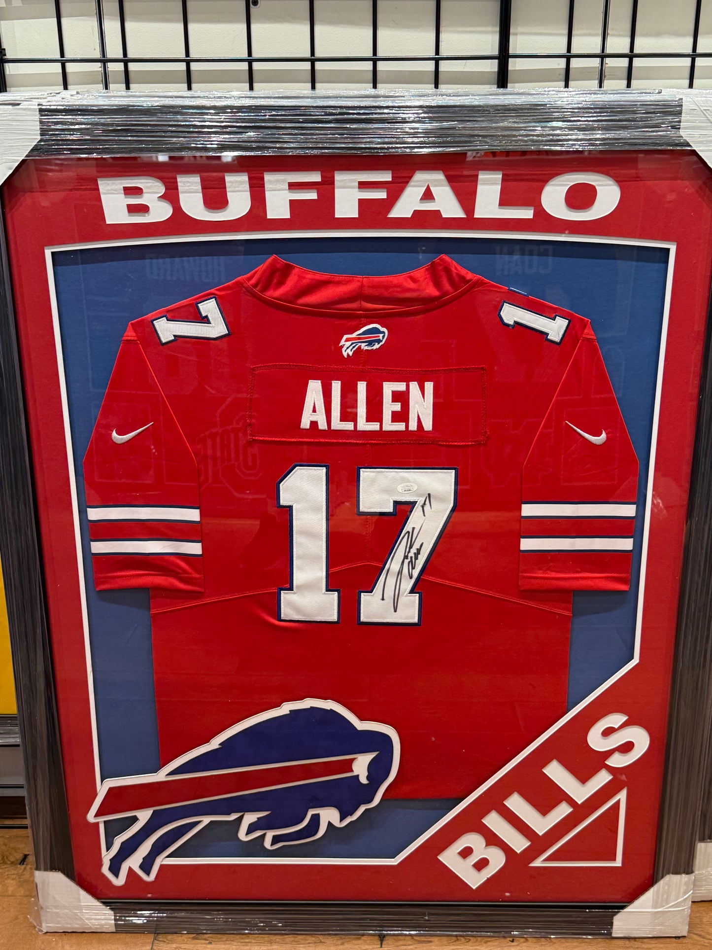 Buffalo Bills Josh Allen Signed Autographed Nike Jersey Custom Framed JSA COA