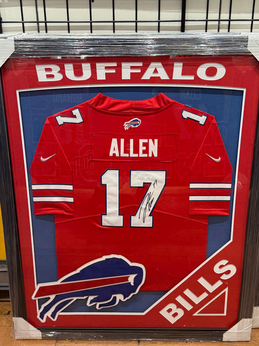 Buffalo Bills Josh Allen Signed Autographed Nike Jersey Custom Framed JSA COA