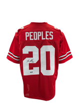 Load image into Gallery viewer, James Peoples Signed Autographed Ohio State Buckeyes Custom Red Jersey Prime Time Witnessed COA