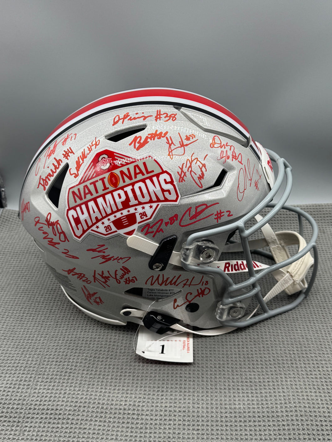 2024 The Ohio State Buckeyes National Champions Team Signed Authentic Speed Flex Full Size Helmet BAS, Swau COA