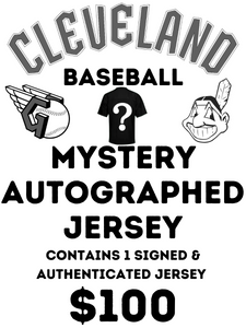 CLEVELAND INDIANS OR GUARDIANS BASEBALL MYSTERY AUTOGRAPHED JERSEY BOX
