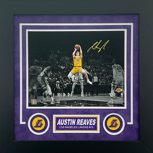 Austin Reeves Signed Autographed Los Angeles Lakers 11x14 Photo Custom Framed Fanatics COA