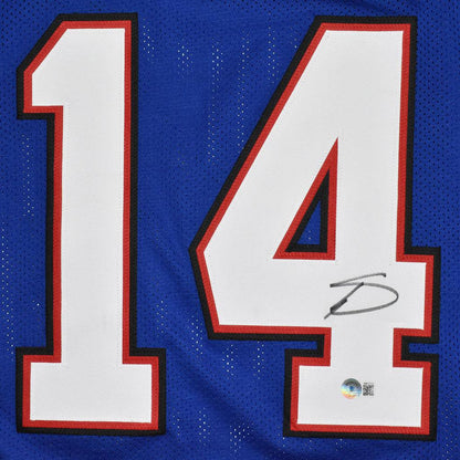 Buffalo Bills Stefan Diggs Hand Signed Autographed Custom Blue Jersey with Beckett COA