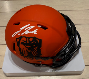 Cleveland Browns Jerry Jeudy Hand Signed Autographed Rave Mini Helmet Certified COA