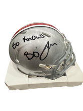 Load image into Gallery viewer, Bo Jackson Signed Autographed Ohio State Mini Helmet With Inscription THESE ARE EXTREMELY LIMITED Prime Time Witness COA