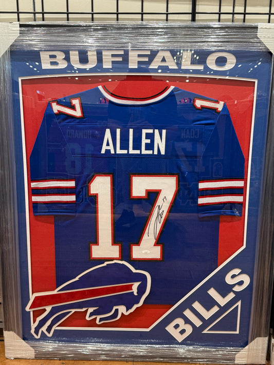 Buffalo Bills Josh Allen Signed Autographed Custom Jersey Custom Framed JSA COA