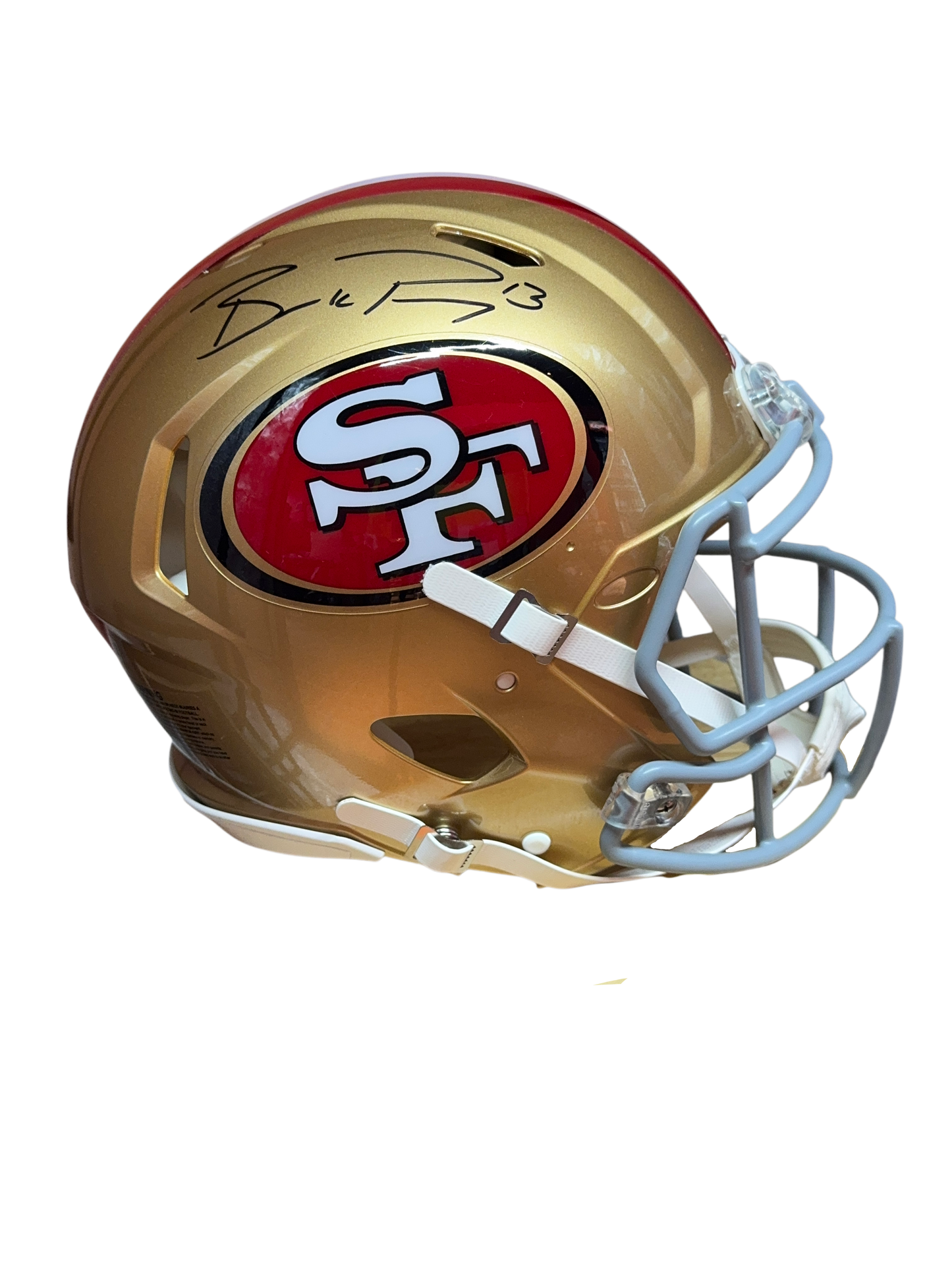 San Francisco 49ers Brock Purdy Hand Signed Autographed Full Sized Authentic Speed Helmet with Fanatics COA
