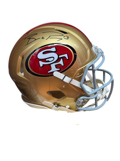 San Francisco 49ers Brock Purdy Hand Signed Autographed Full Sized Authentic Speed Helmet with Fanatics COA