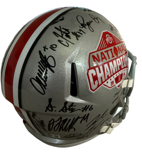 2024 The Ohio State Buckeyes National Champions Team Signed Replica Full Size Helmet BAS, Swau COA
