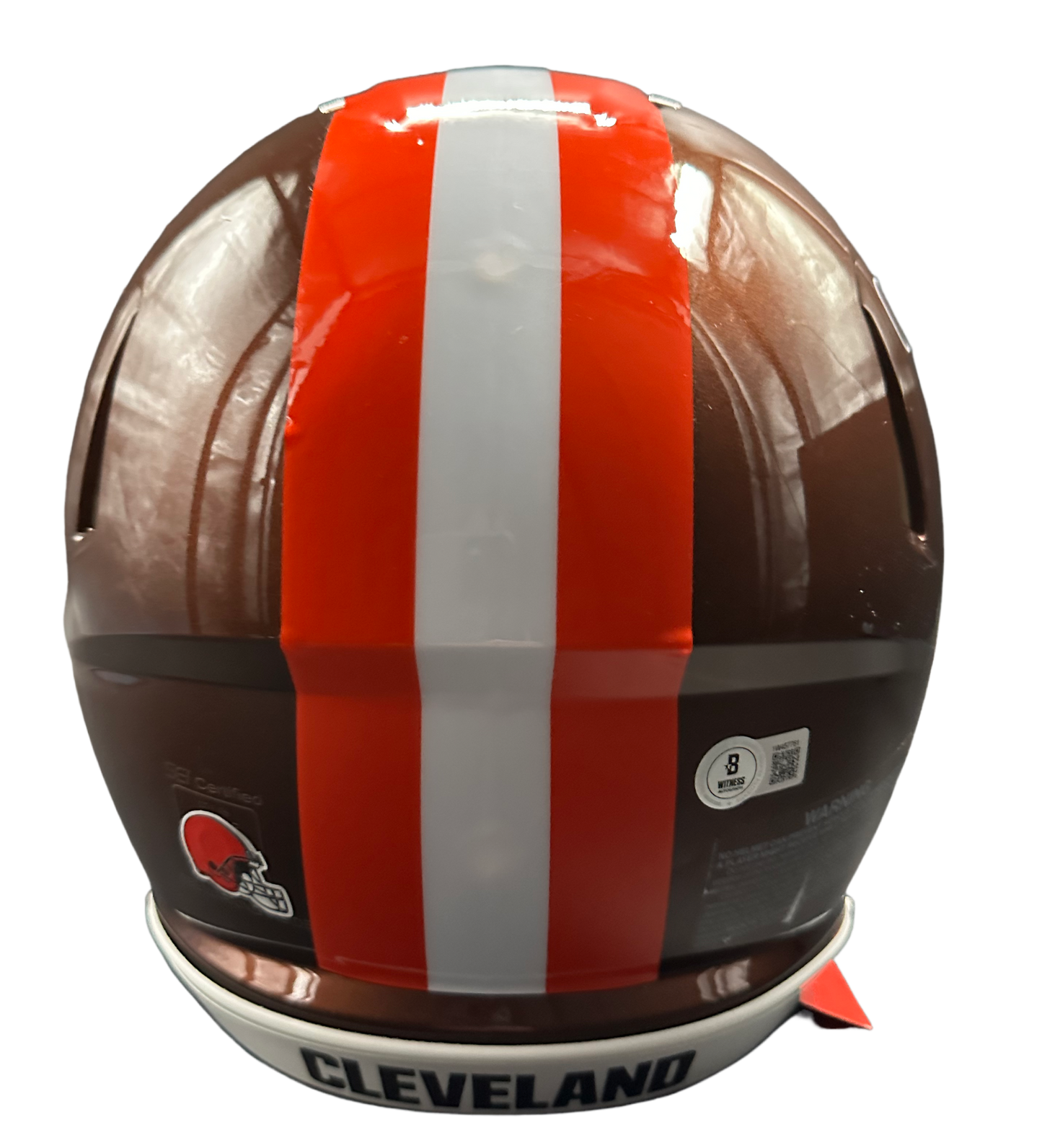 Cleveland Browns Nick Chubb Hand Signed Autographed Full Size FLASH Helmet with JSA COA
