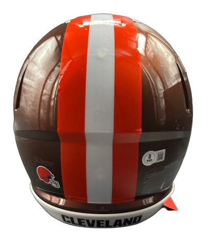Cleveland Browns Nick Chubb Hand Signed Autographed Full Size FLASH Helmet with JSA COA
