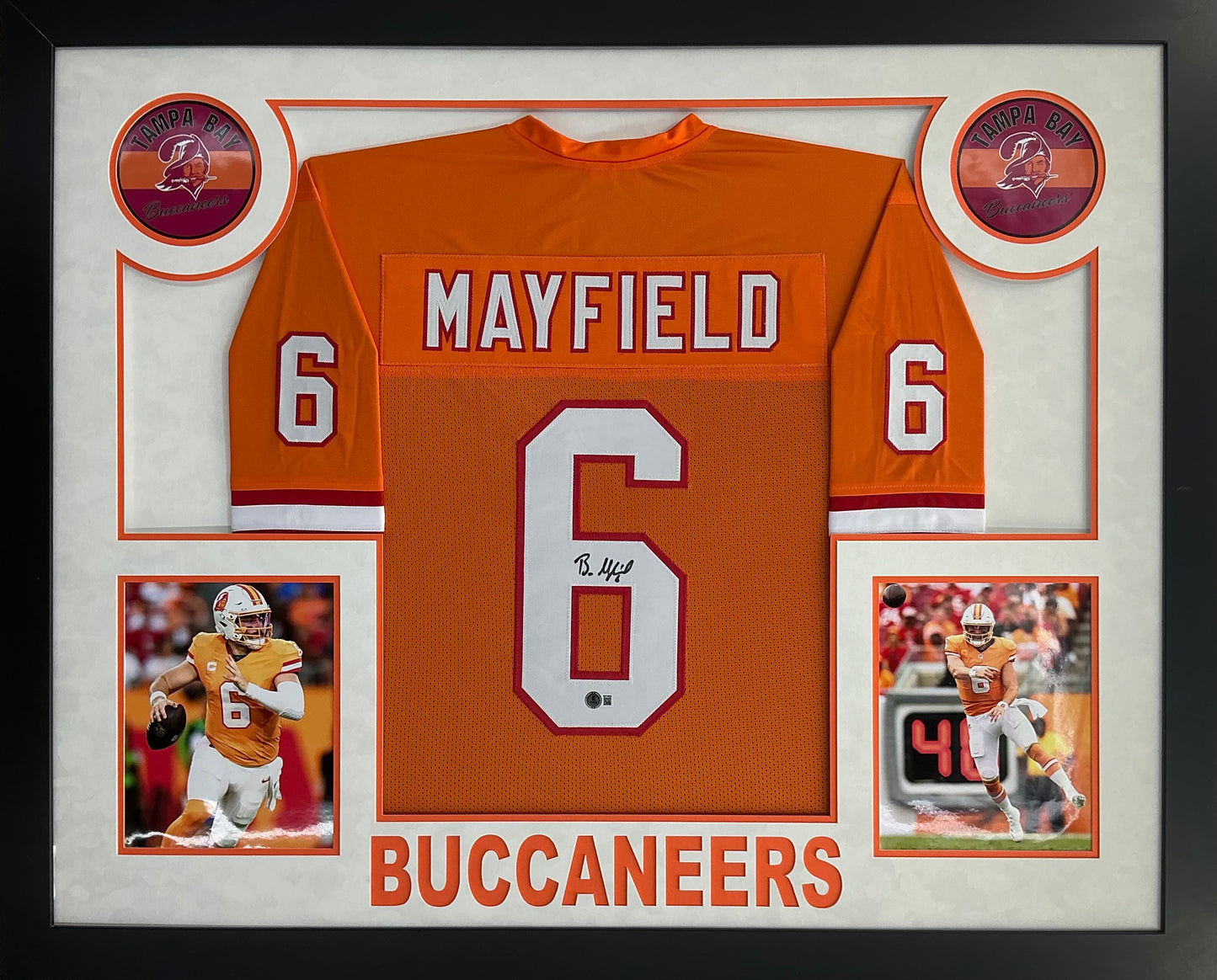 Baker Mayfield Signed Autographed Tampa Bay Buccaneers Custom Jersey Custom Framed Beckett COA