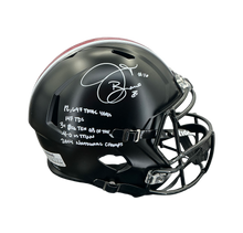 Load image into Gallery viewer, J.T. Barrett Signed Autographed Ohio State Buckeyes Full Size Replica Helmet with Inscription Prime Time Witnessed Coa