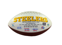 Load image into Gallery viewer, Will Howard Signed Autographed Steelers Logo Football PROVA COA