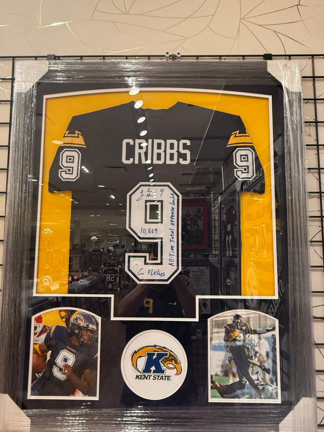 Kent State University Josh Cribbs Signed Autographed Jersey Custom Framed JSA COA