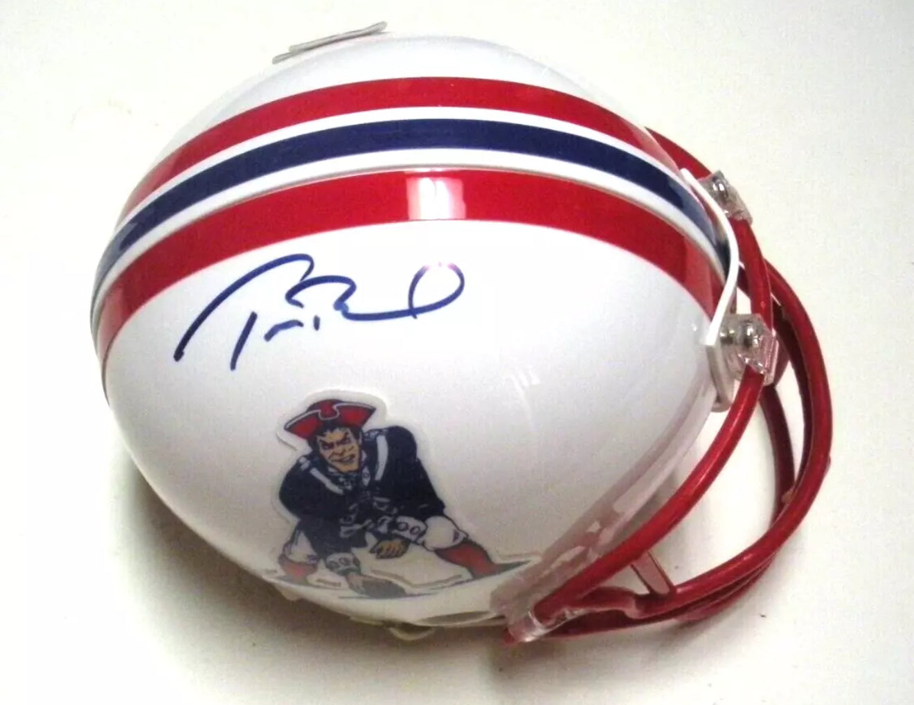 New England Patriots Tom Brady Hand Signed Autographed Mini Helmet Steiner COA