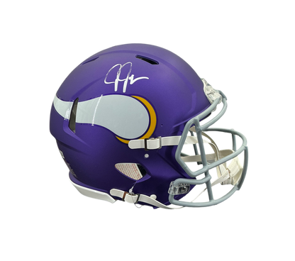 Justin Jefferson Signed Autographed Minnesota Vikings Full Size Authentic Helmet Beckett COA