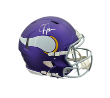 Load image into Gallery viewer, Justin Jefferson Signed Autographed Minnesota Vikings Full Size Authentic Helmet Beckett COA