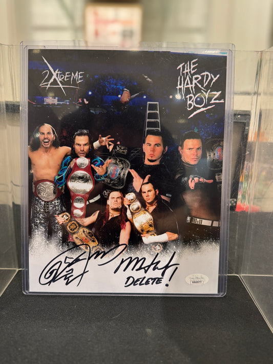 WWE Matt Hardy / Jeff Hardy Hand Signed Autographed 8x10 Photo JSA COA