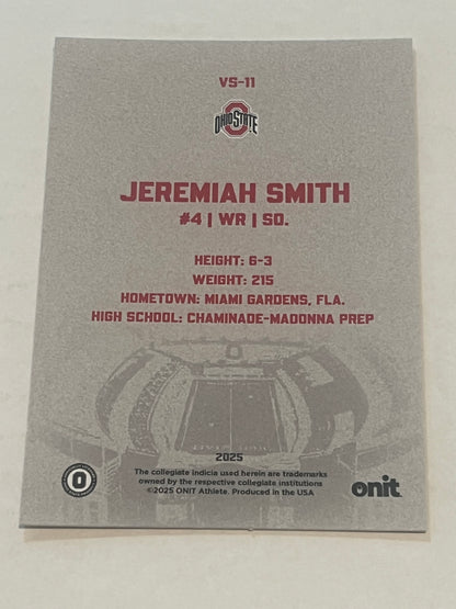 Pre-Sale Jeremiah Smith Hand Signed Autographed 2025 ONIT Athlete Ohio State Buckeyes Vestige Card VS-11