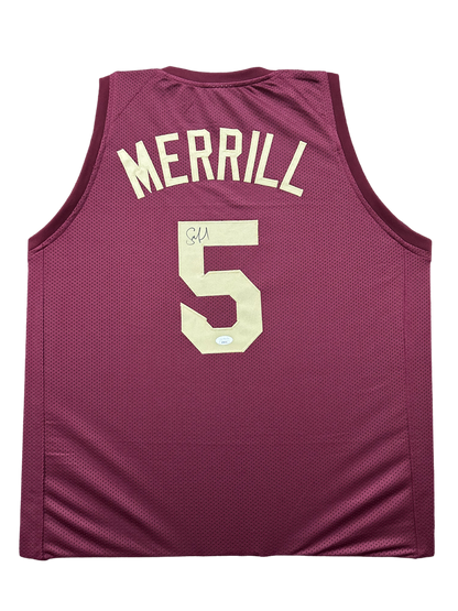 Cleveland Cavaliers Sam Merrill Hand Signed Autographed Custom Maroon Jersey with JSA COA