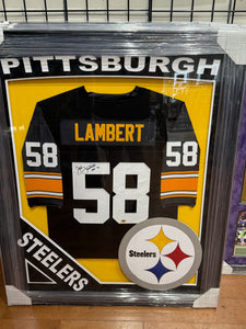 Pittsburgh Steelers Jack Lambert Signed Autographed Custom Jersey Custom Framed player COA