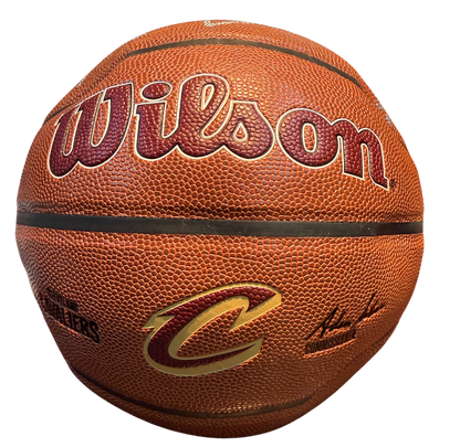 2025 Cleveland Cavaliers Team Signed Basketball Autographed by 4 Cavs including De’Andre Hunter, Isaac Okoro, Jaylon Tyson, & Dean Wade with COA