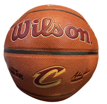 Load image into Gallery viewer, 2025 Cleveland Cavaliers Team Signed Basketball Autographed by 4 Cavs including De’Andre Hunter, Isaac Okoro, Jaylon Tyson, &amp; Dean Wade with COA