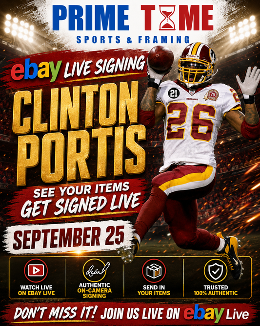 Clinton Portis Mail-in Ticket for Private Signing on 1 Item YOU WILL NOT MEET Clinton Portis