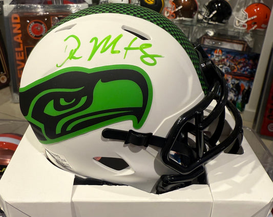 Seattle Seahawks D.K. Metcalf Hand Signed Autographed Mini Helmet BAS COA