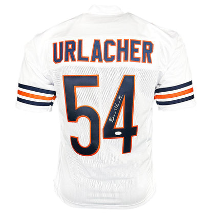 Chicago Bears Brian Urlacher Hand Signed Autographed Custom White Jersey with JSA COA