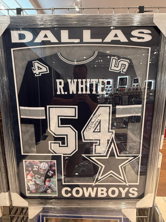 Dallas Cowboys Randy White Signed Autographed Custom Jersey Custom Framed JSA COA