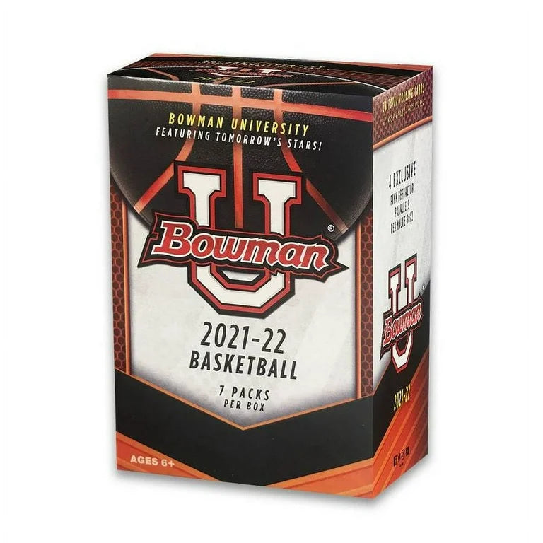 2021-22 Topps Bowman University Basketball Blaster Box Trading Cards