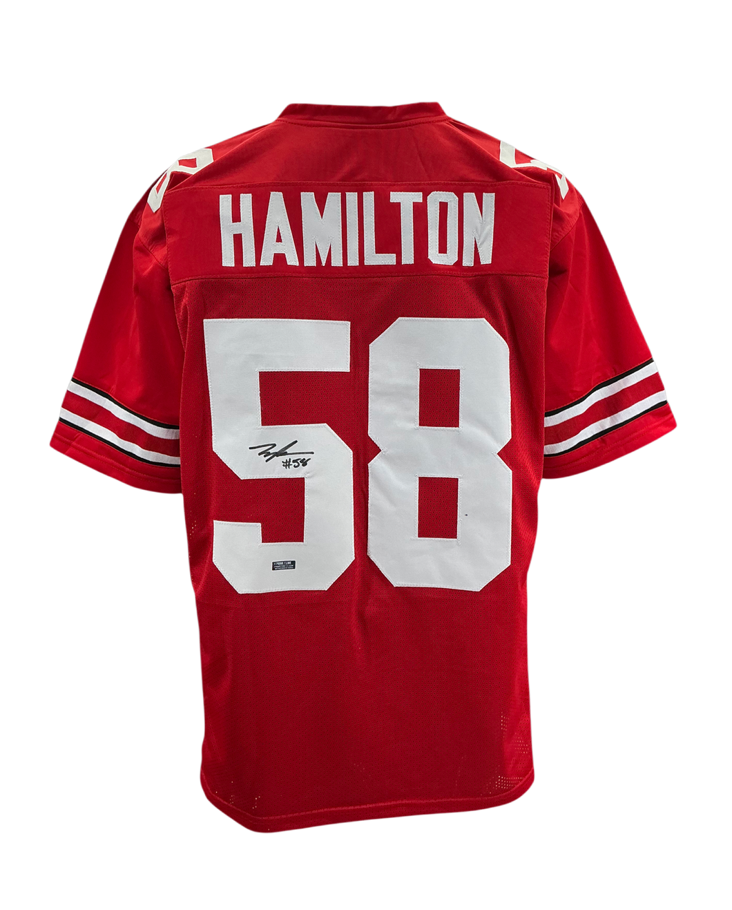 Ty Hamilton Signed Autographed Ohio State Buckeyes Custom Red Jersey Prime Time Witness COA