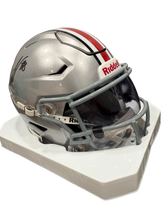 Load image into Gallery viewer, Arvell Reese Signed Autographed Ohio State Buckeyes Silver Mid Size Helmet Prime Time Witness Coa