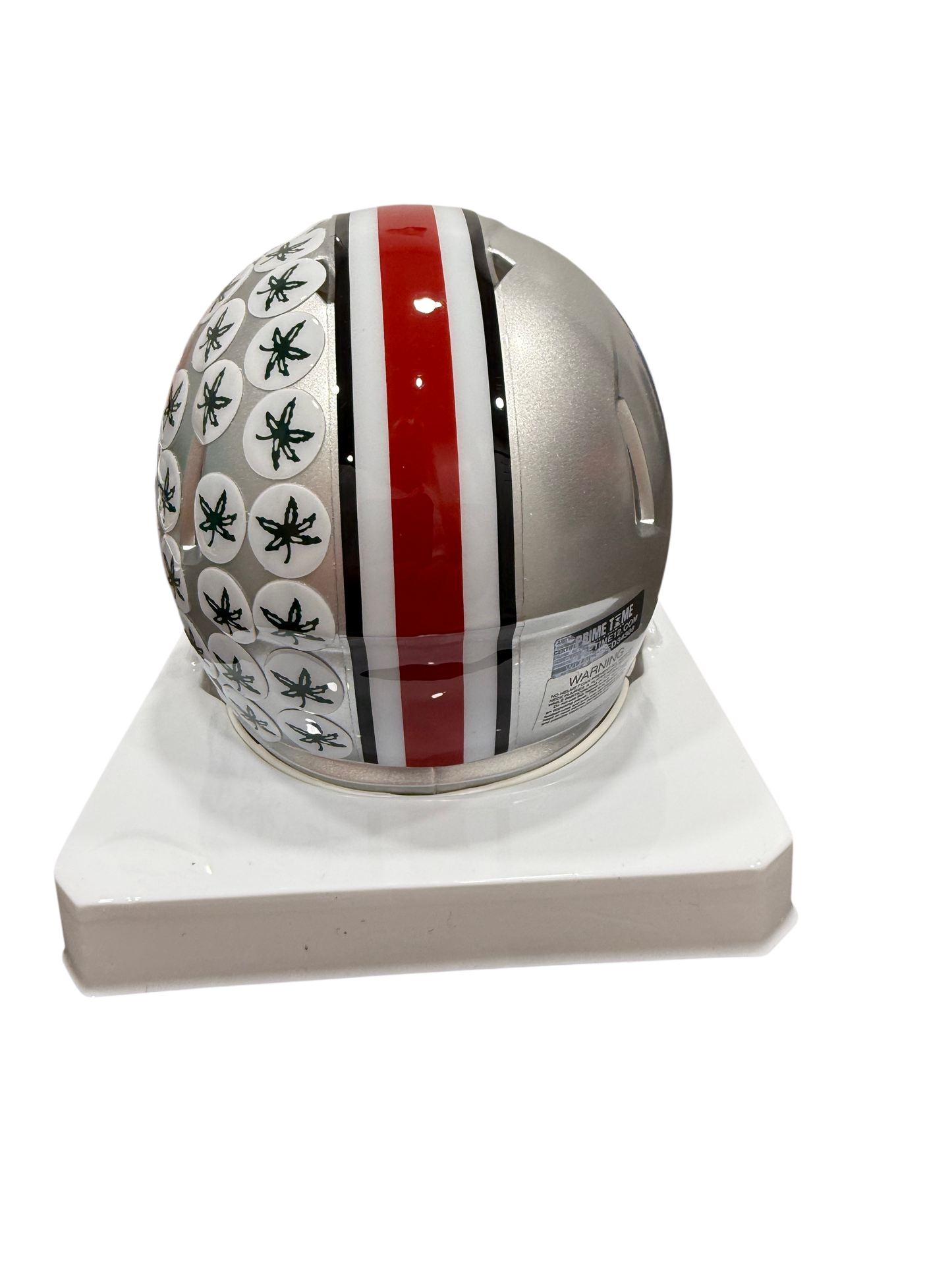 Arvell Reese Signed Autographed Ohio State Buckeyes Silver Mini Helmet Prime Time Witness Coa