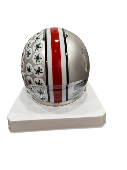 Arvell Reese Signed Autographed Ohio State Buckeyes Silver Mini Helmet Prime Time Witness Coa