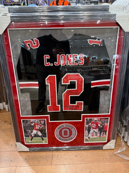 The Ohio State Buckeyes Cardale Jones Signed Autographed Jersey Custom Framed COA